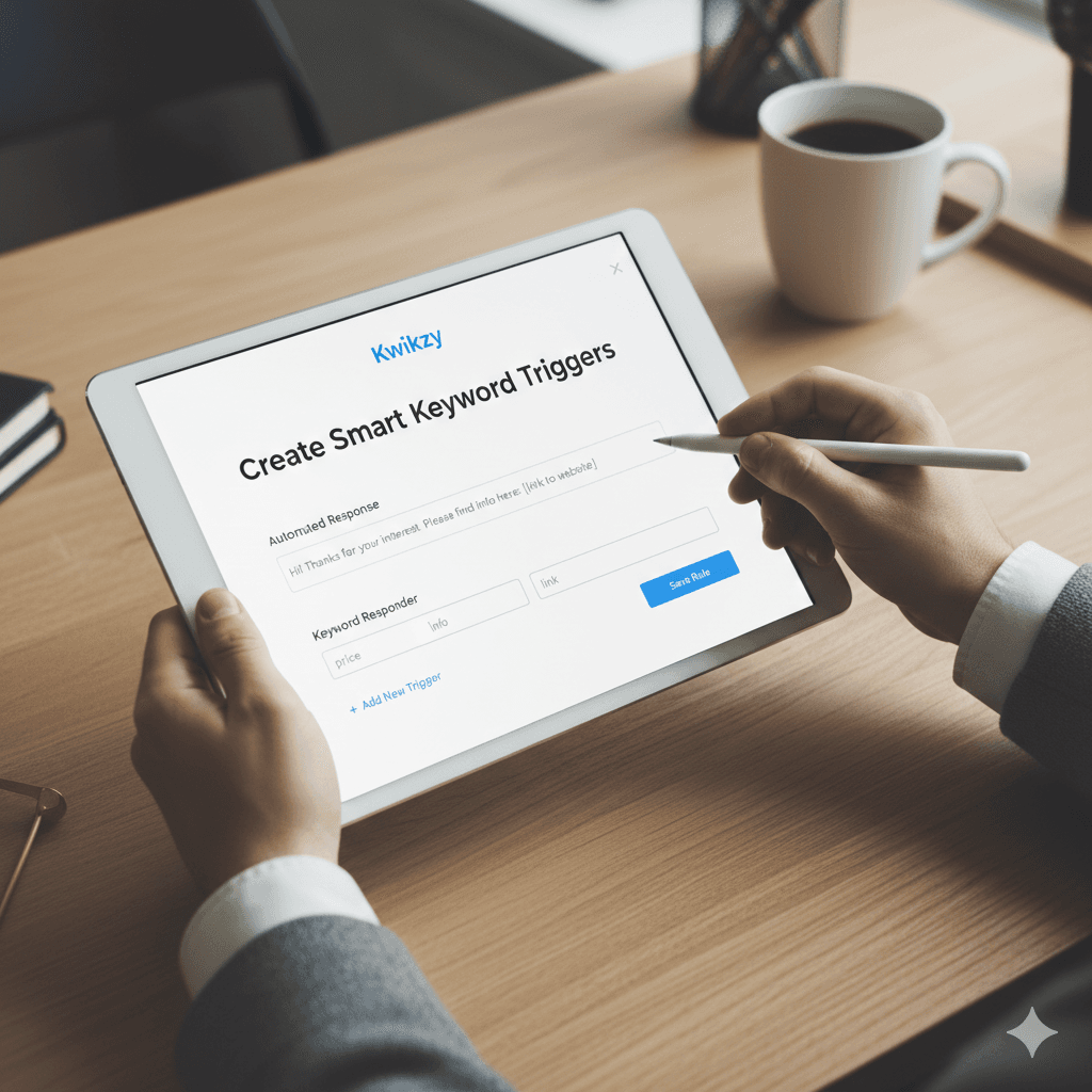 Keyword automation setup screen